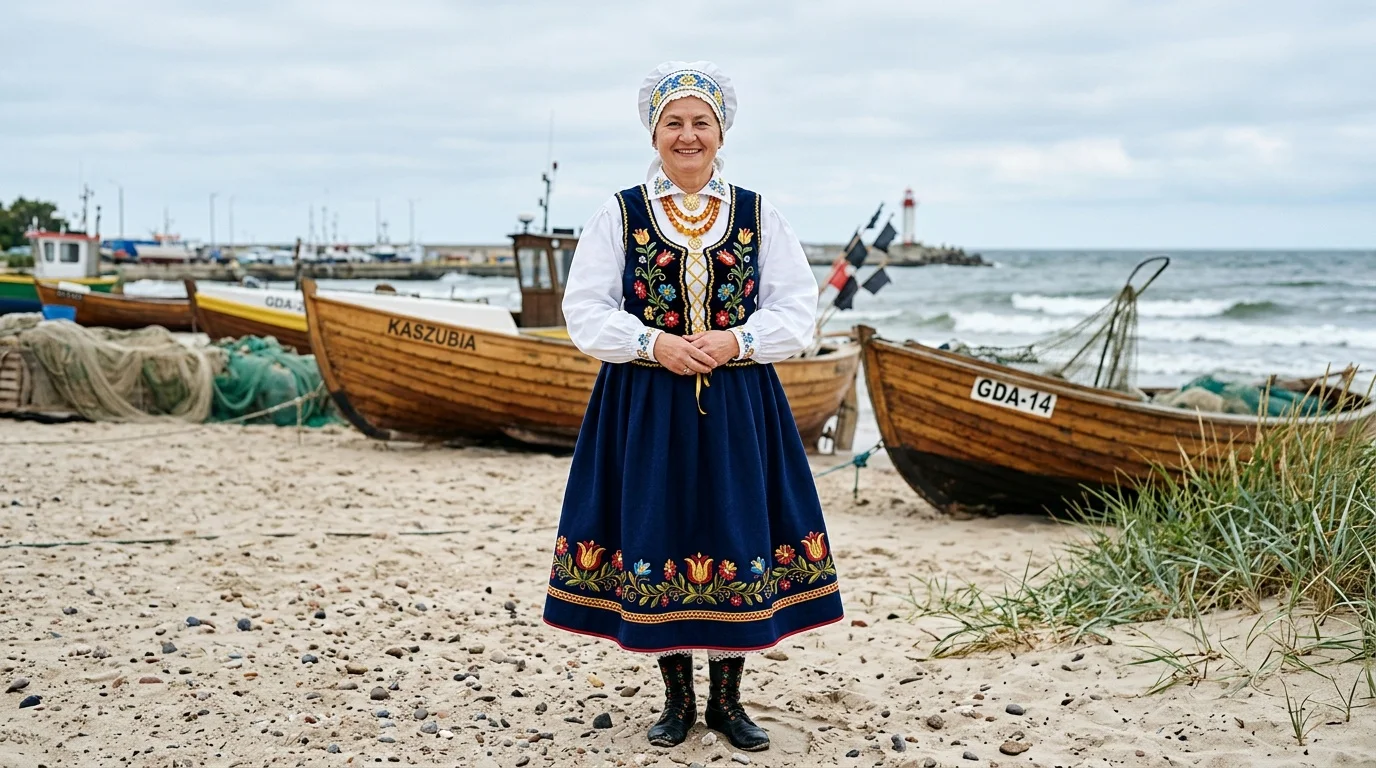 Kaszubski strój ludowy - tradycja Pomorza