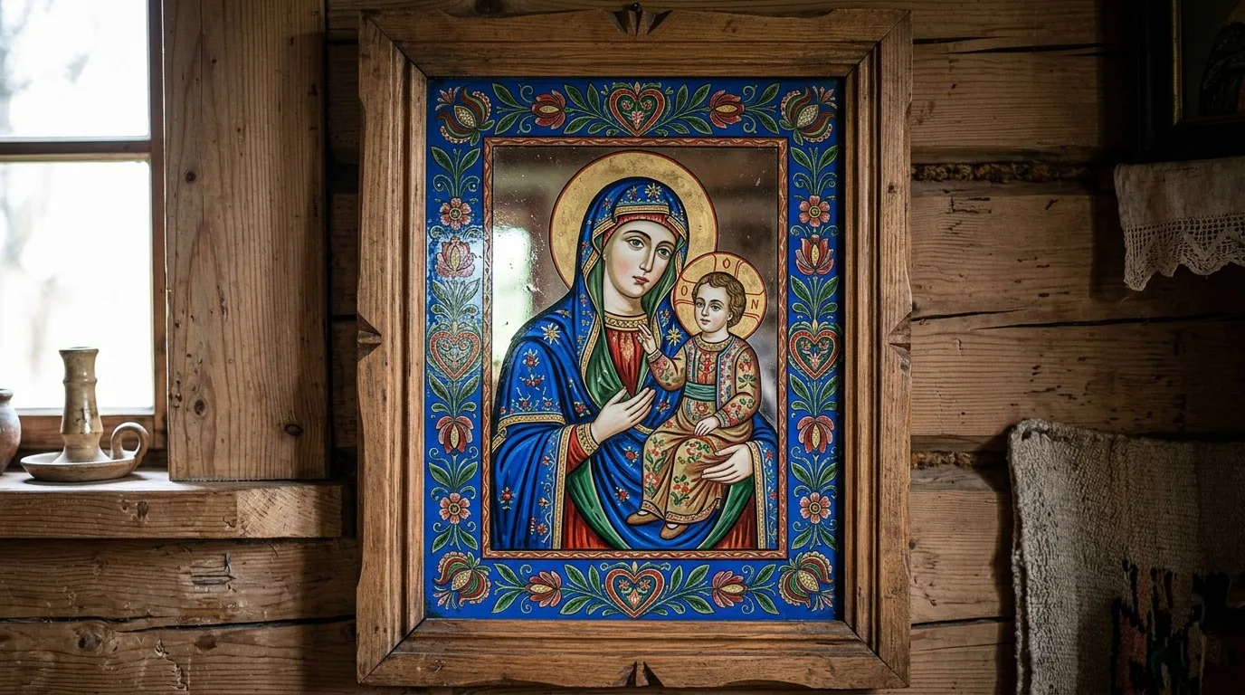 Malarstwo ludowe na drewnie - tradycja Podhala i Śląska